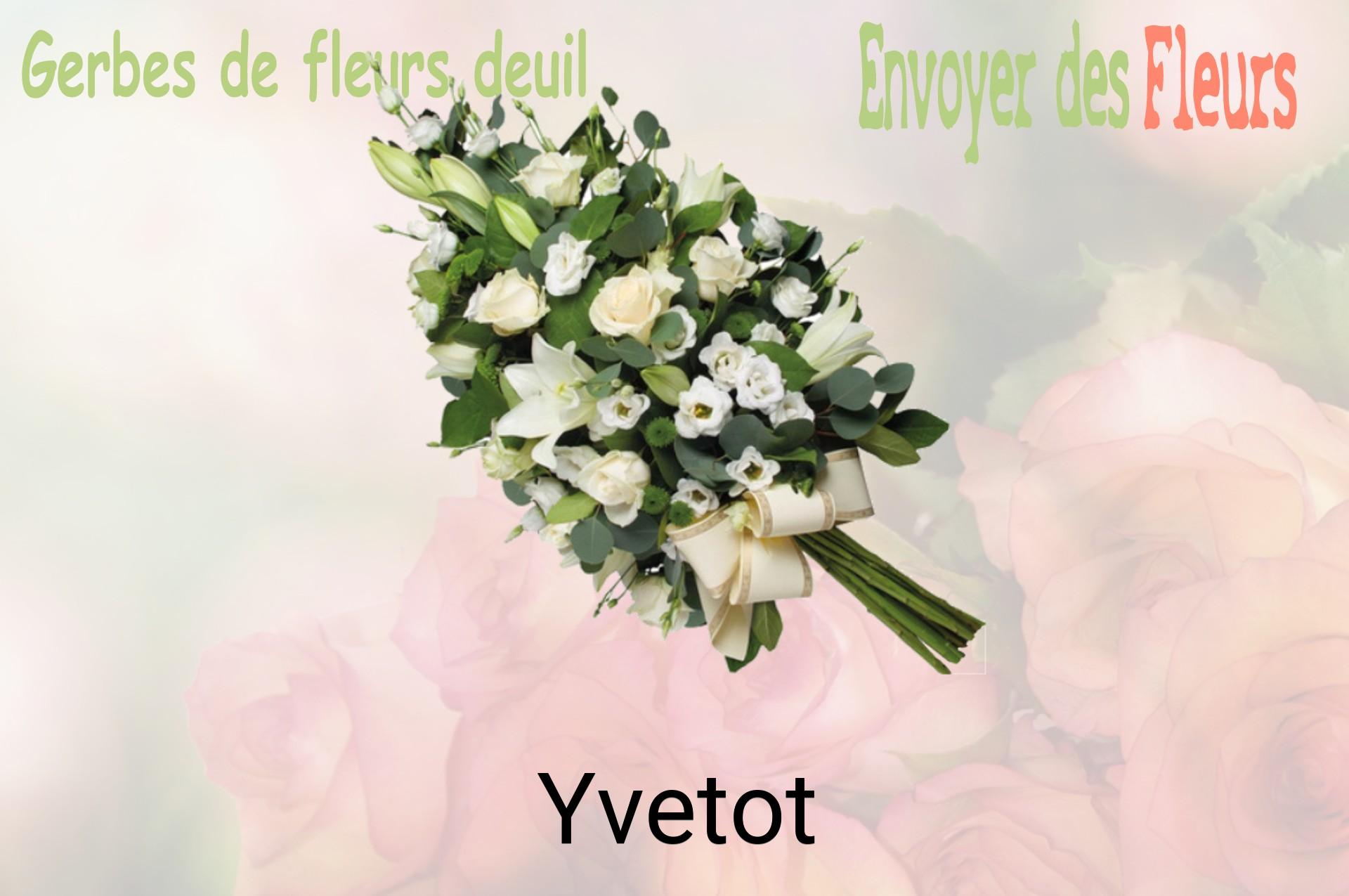 Gerbe de fleurs de deuil livrée à Yvetot